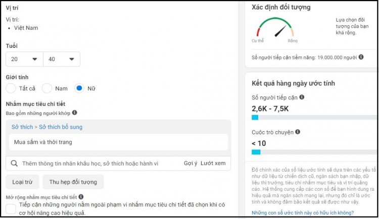 tảget đối tượng 