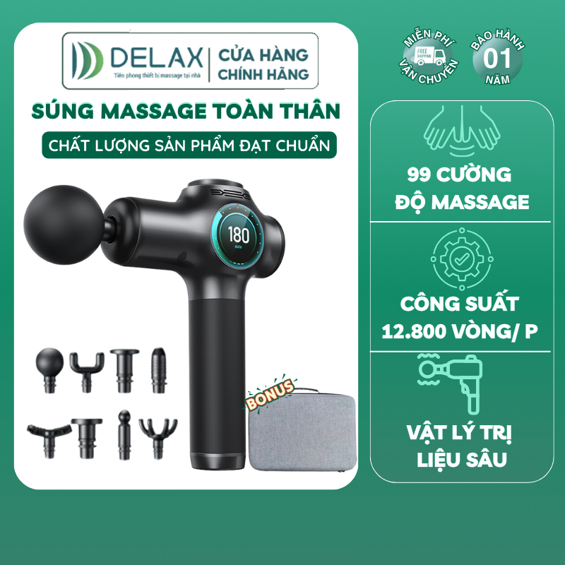 Máy massage cầm tay trị liệu đau lưng SMS06