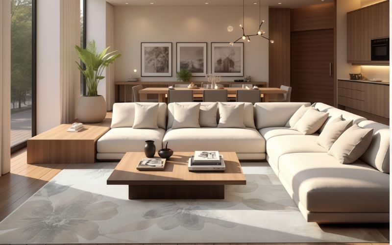 Xu hướng thảm trang trí phòng khách hiện nay