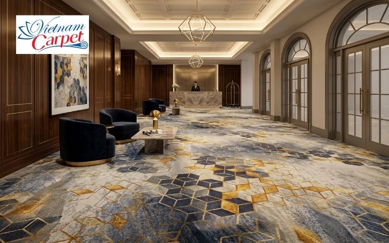 Thảm khách sạn cao cấp phong cách Châu Âu 